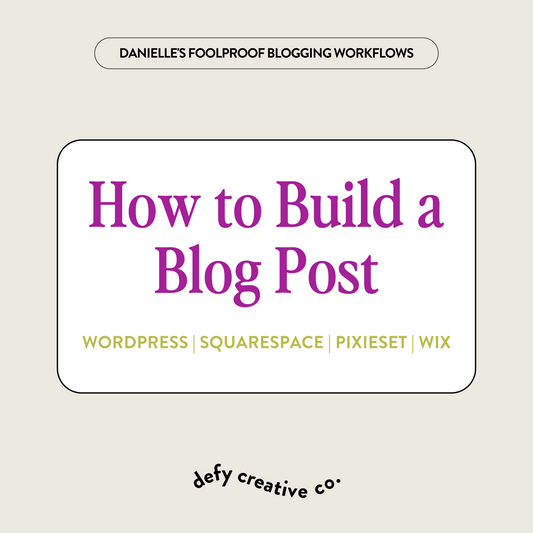 WORKFLOW: How to Build a Blog Post